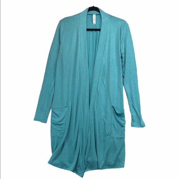 ✨Teal Blue Duster Cardigan Lightweight NWT - Picture 2 of 2